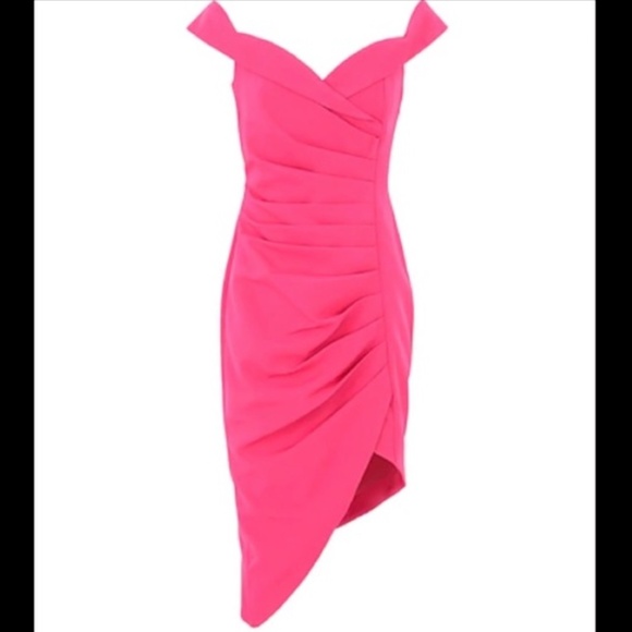 Lavish Alice Dresses & Skirts - Lavish Alice Hot Pink Asymmetrical Bodycon Dress
